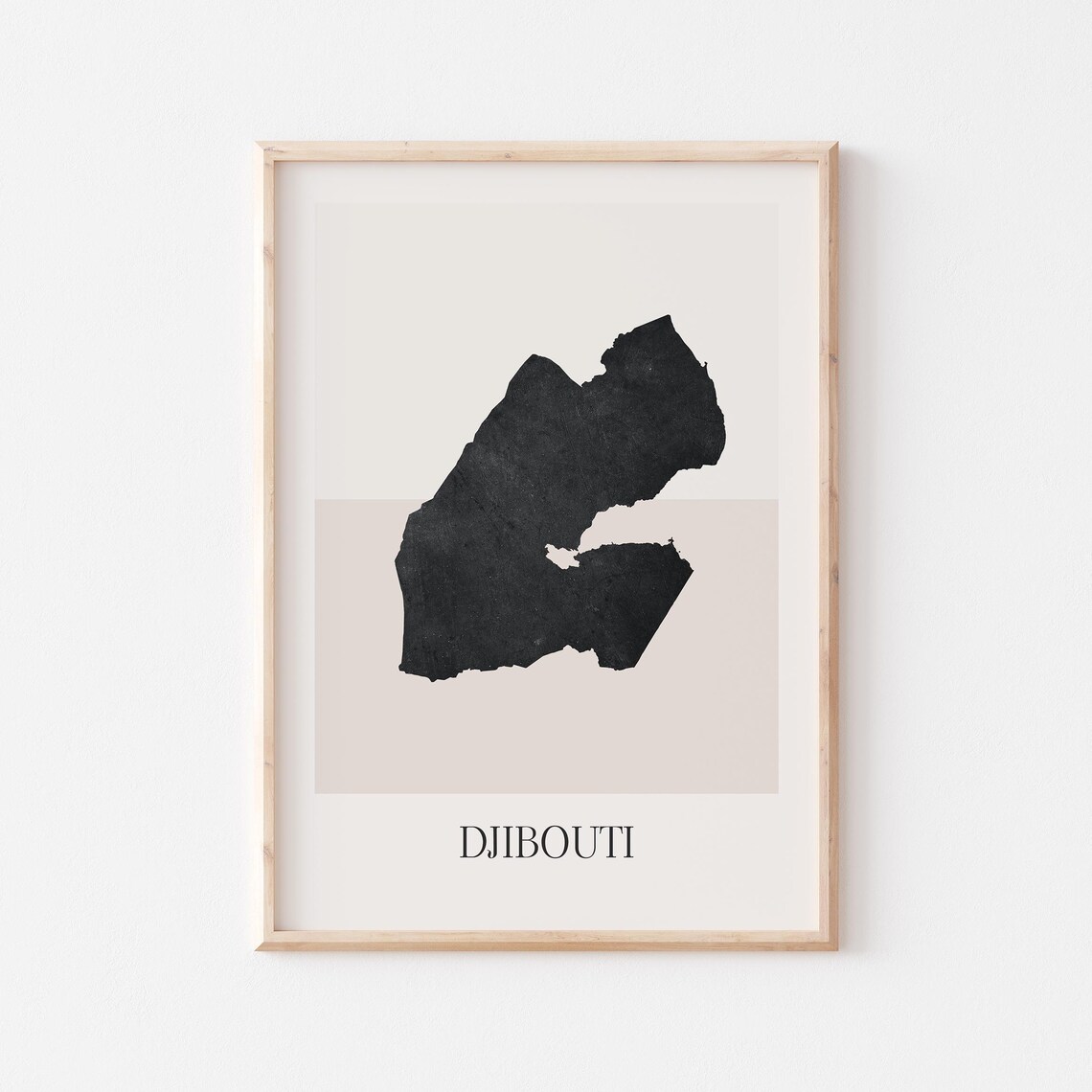 Djibouti Map Poster Print Minimalist Boho Wall Art Decor For Home Or Gift