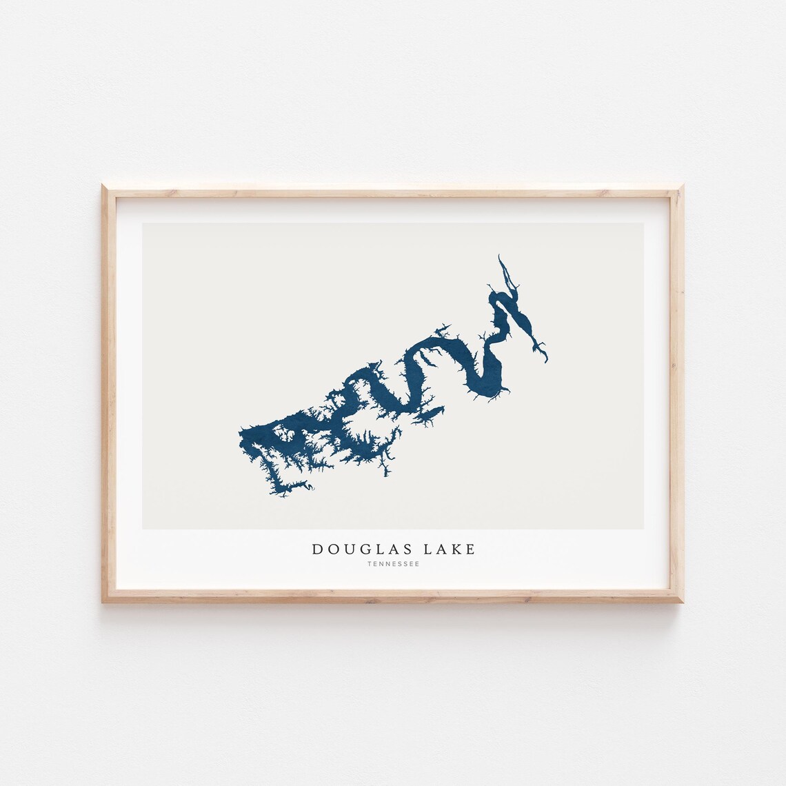 Douglas Lake Map Poster Print, Tennessee