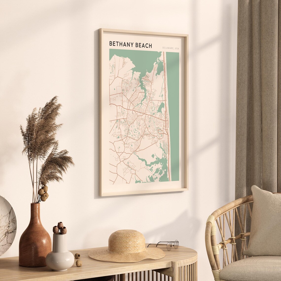 Bethany Beach Map Poster, Delaware Travel Poster - Image 3