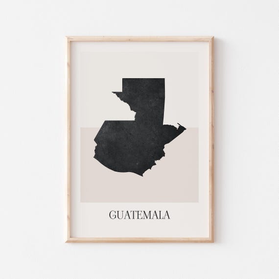 Guatemala Map Minimalist Boho Travel Poster
