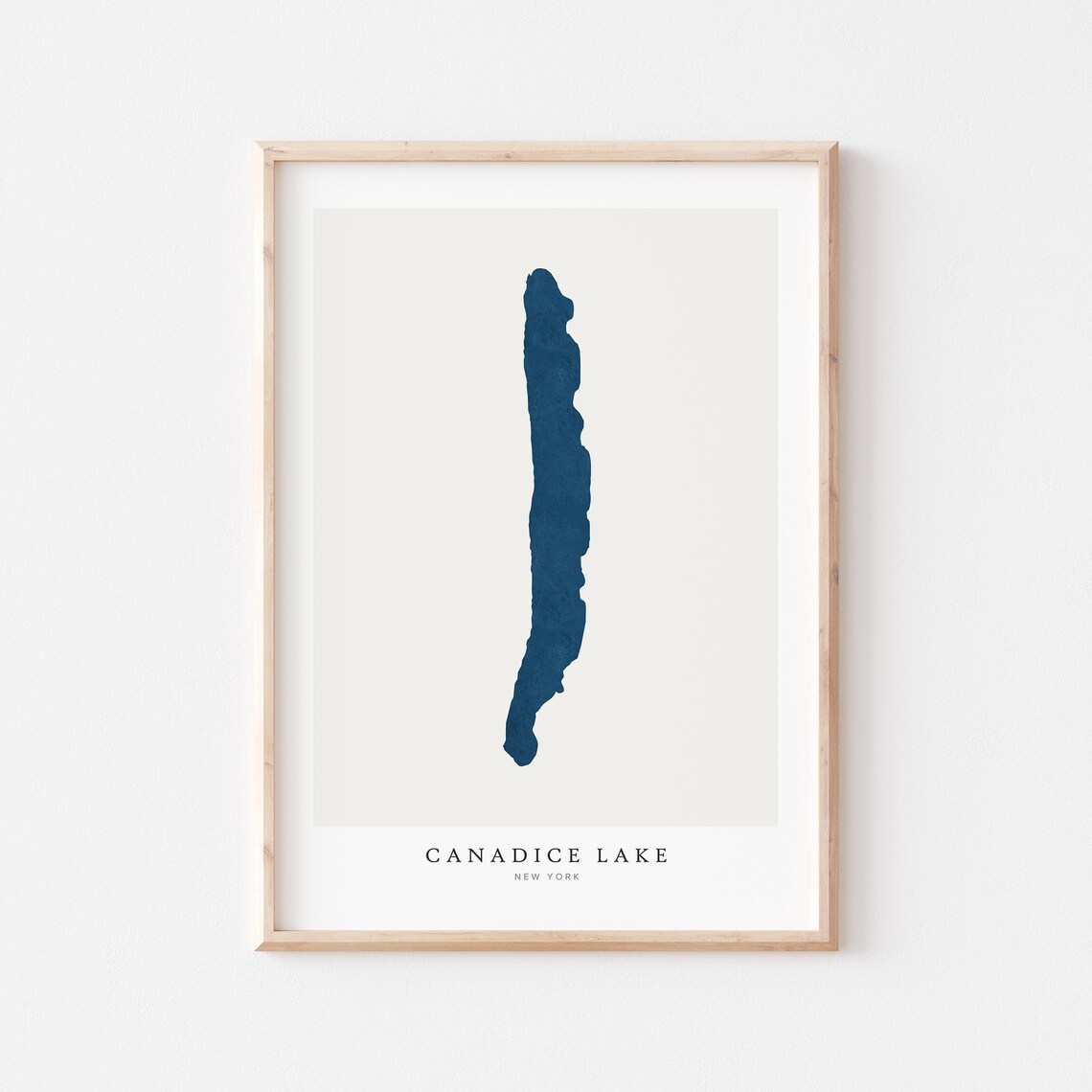 Canadice Lake Map, New York Travel Poster