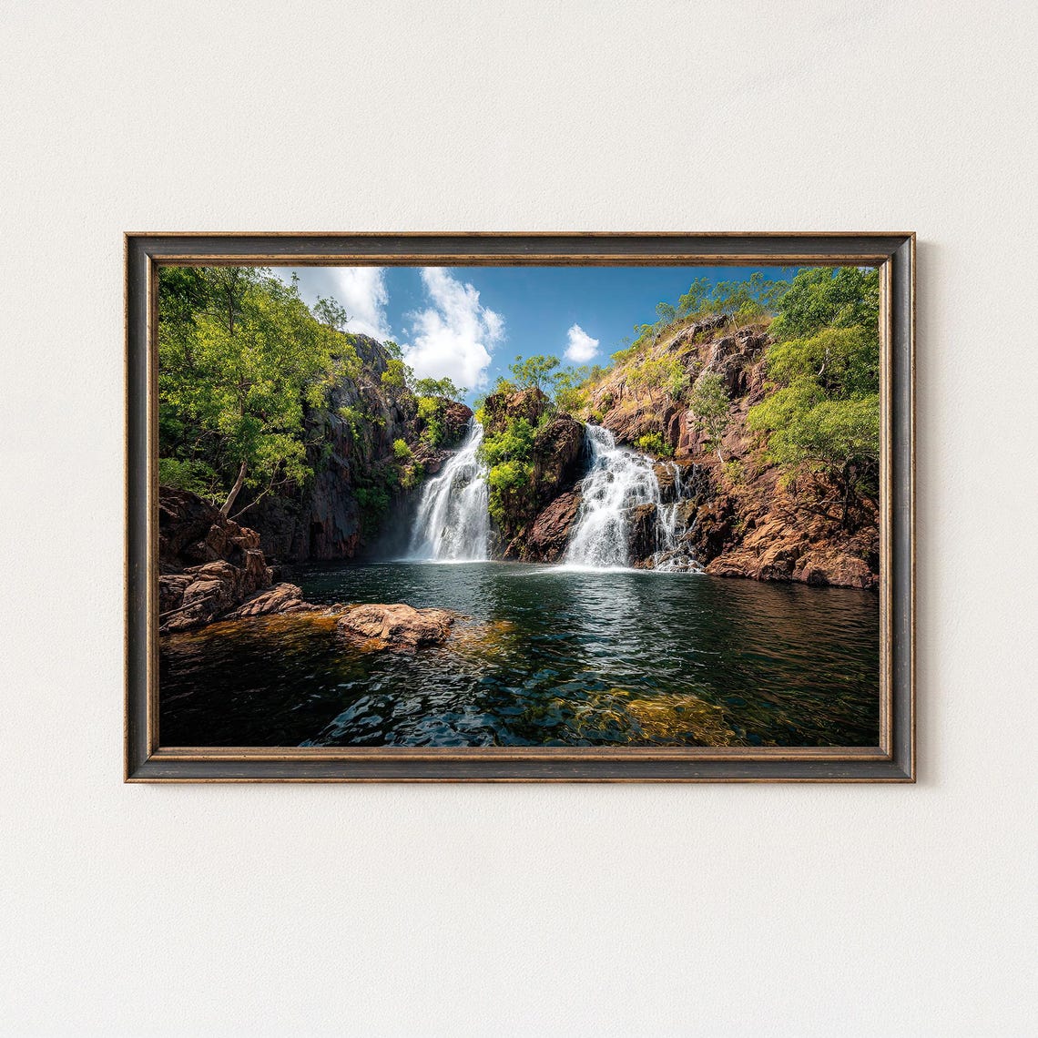 Florence Falls Litchfield Twin Waterfalls Plunge Pool Poster