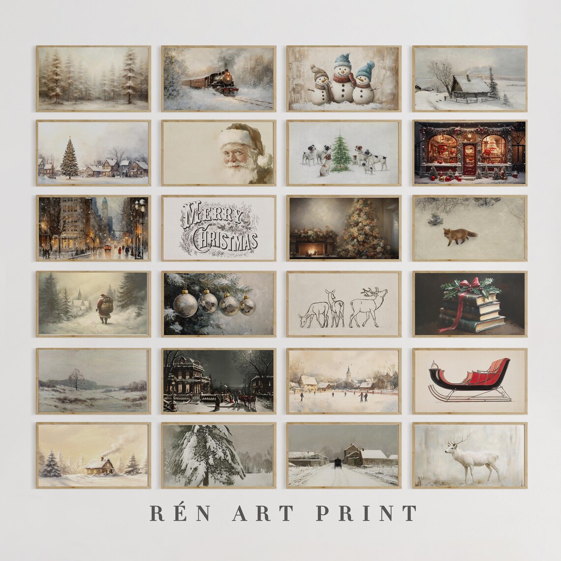 Christmas Frame TV Art Bundle, Winter Holiday Decor - Image 2