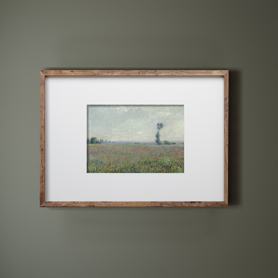 Impressionist Poppy Flower Field Vintage Meadow Painting Art Poster - Image 2