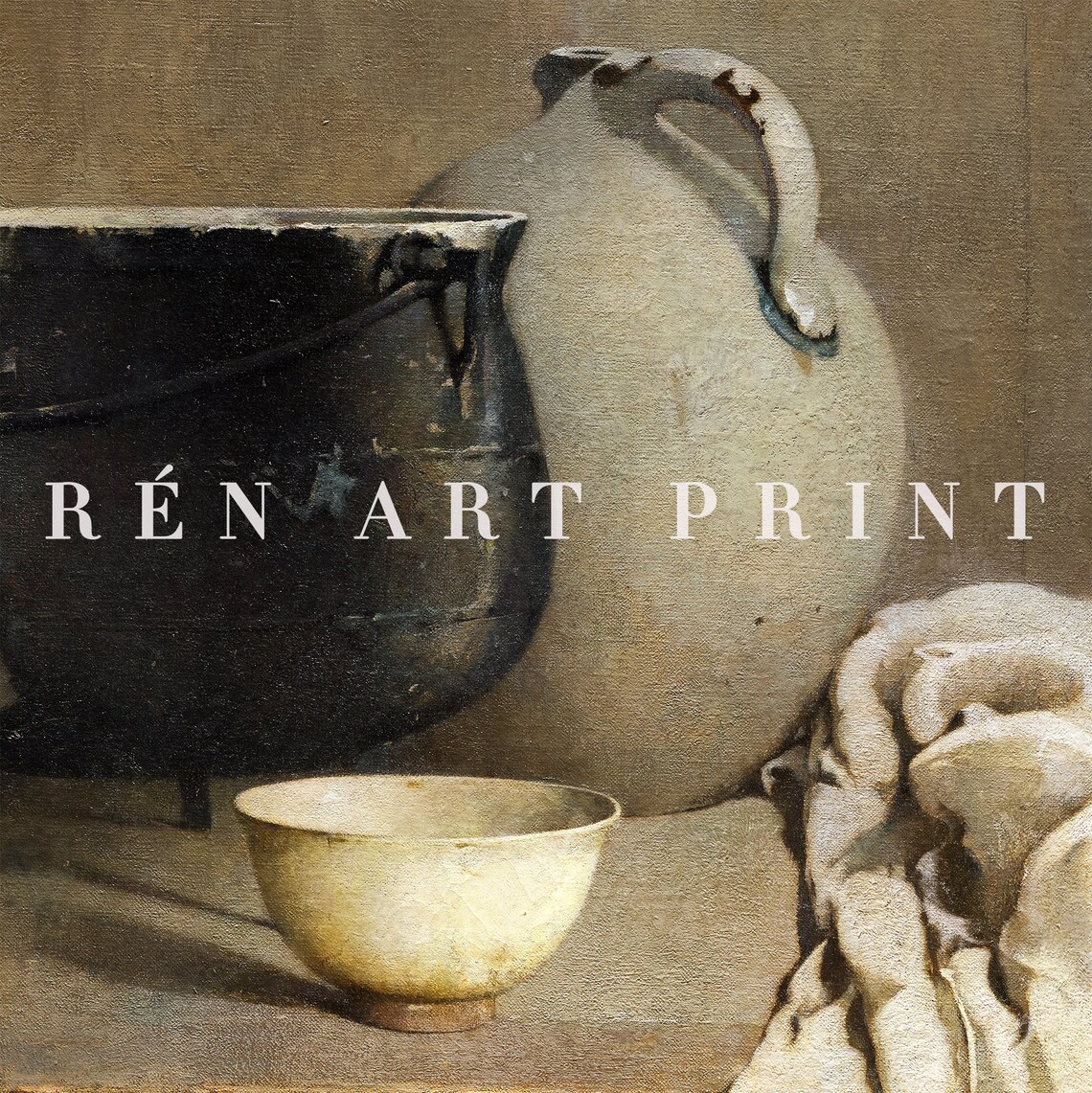 Antique Still Life Painting Art Print, Vintage Rustic - Image 3