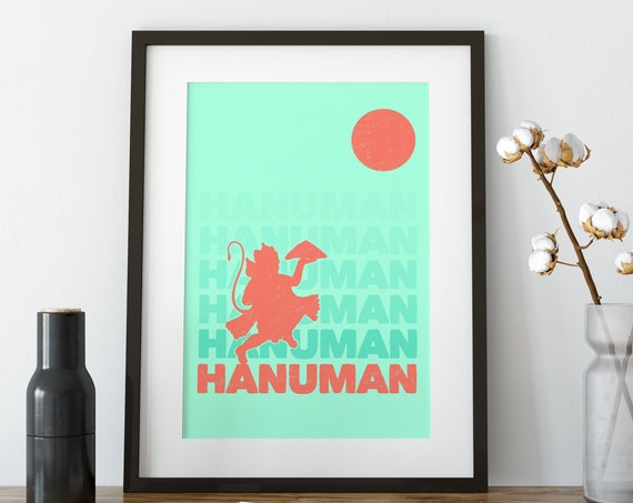 Hanuman Indian Desi Art Print