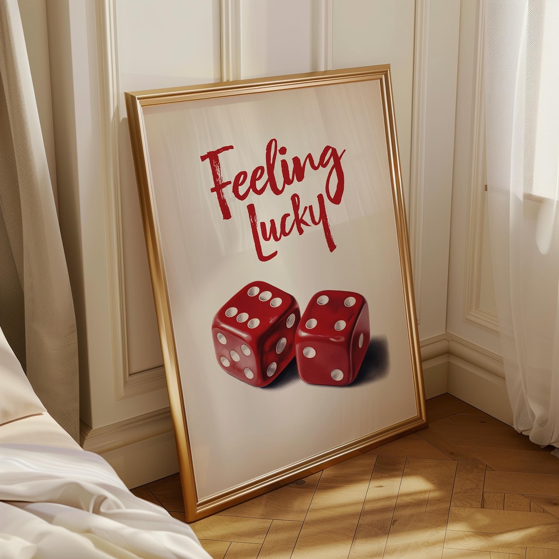 Feeling Lucky Dice, Retro Gaming Poster