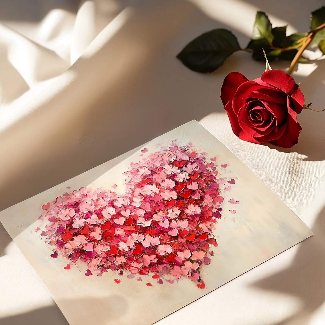 Vintage Valentines Day Heart Wall Art Print - Image 5