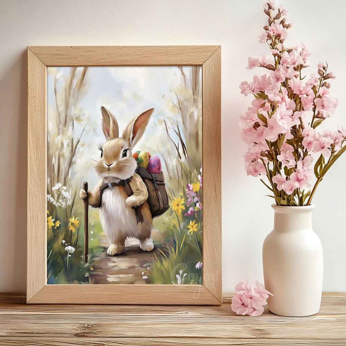 Easter Bunny Traveler Rabbit, Vintage Spring Decor - Image 3