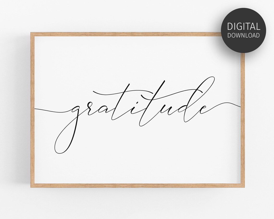 Gratitude Poster, Mindfulness Inspirational Art Print - Image 2