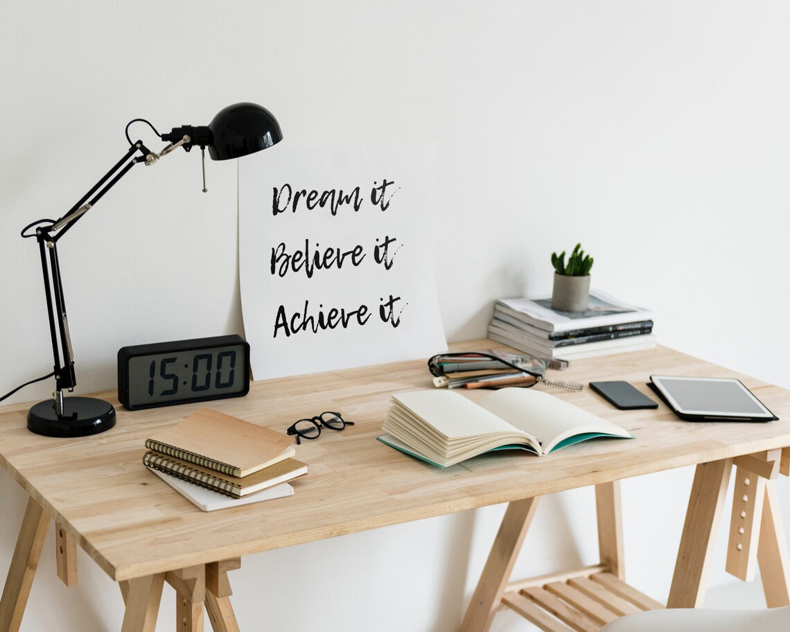 Dream It Believe It Achieve It Motivational Art Print - Image 3