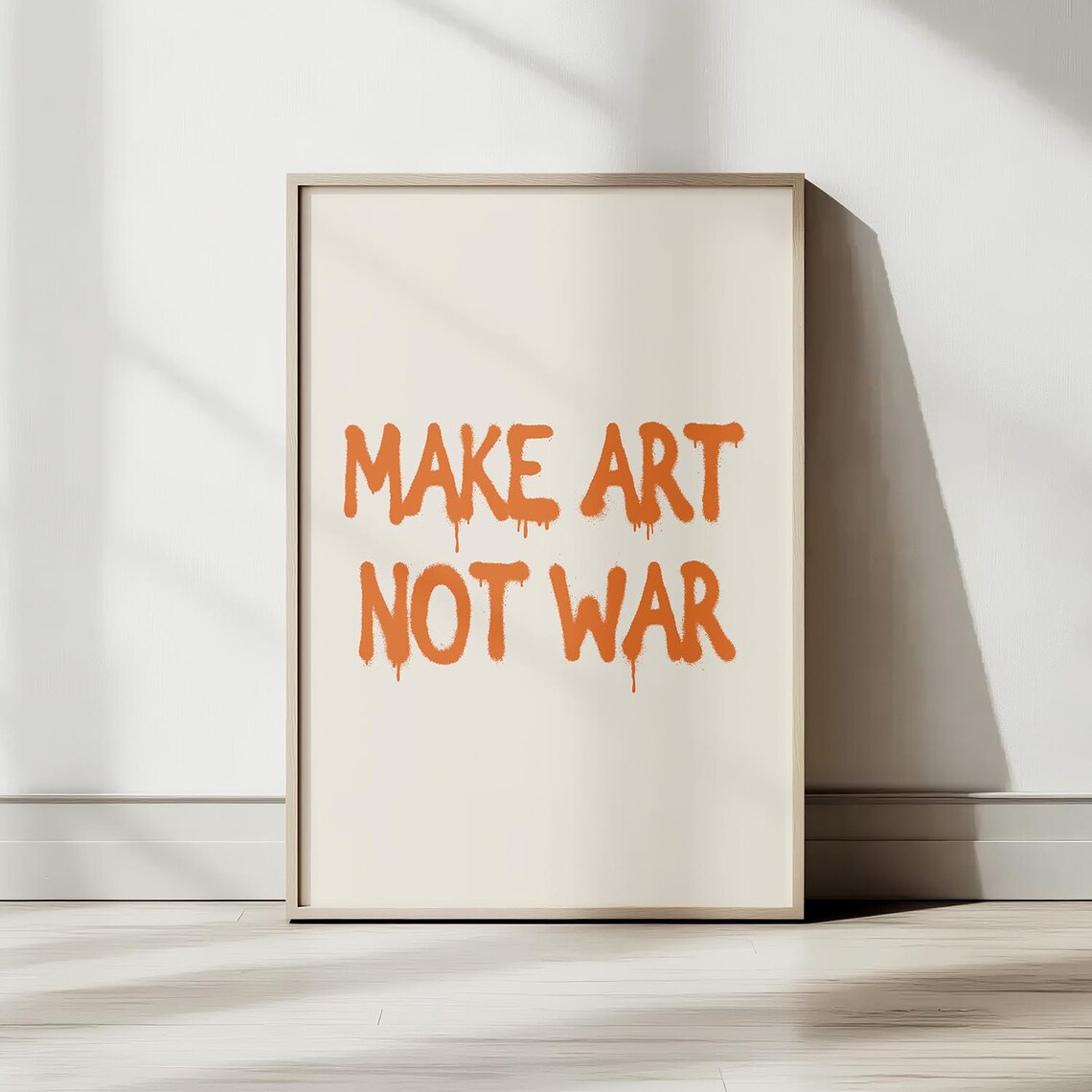 Make Art Not War Print Graffiti Style Inspirational Poster