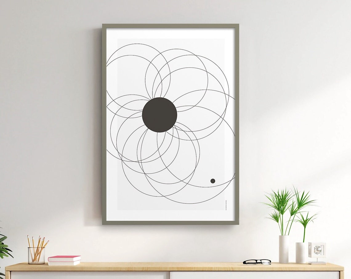 Minimalist Flower Print Modern Flower Art Geometric Flower Art Minimalist Flower Art Modern Flower Print Minimalist Wall Art