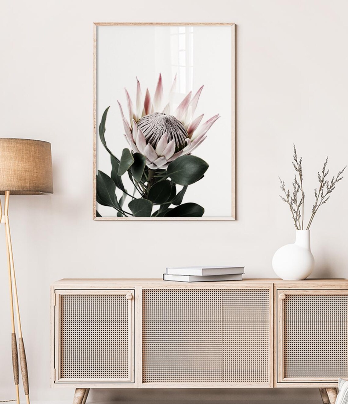 King Protea Print, Floral Bedroom Wall Decor - Image 2