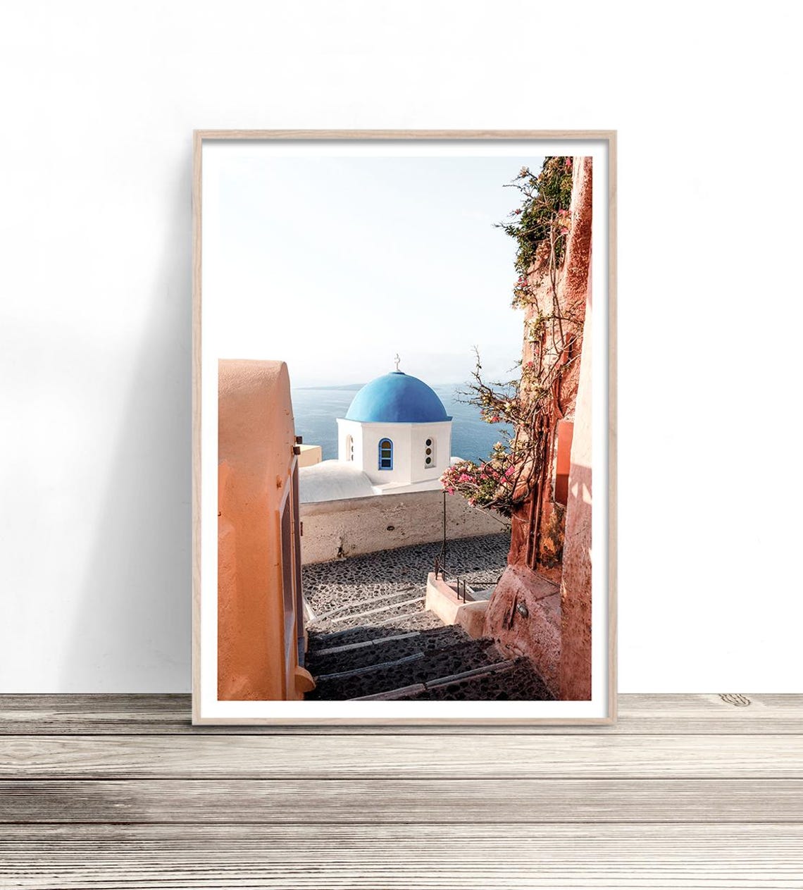 Streets Of Santorini Art Print Greek Island Wall Art Greece Print Mediterranean Decor Travel Destination Photography Greece Gifts
