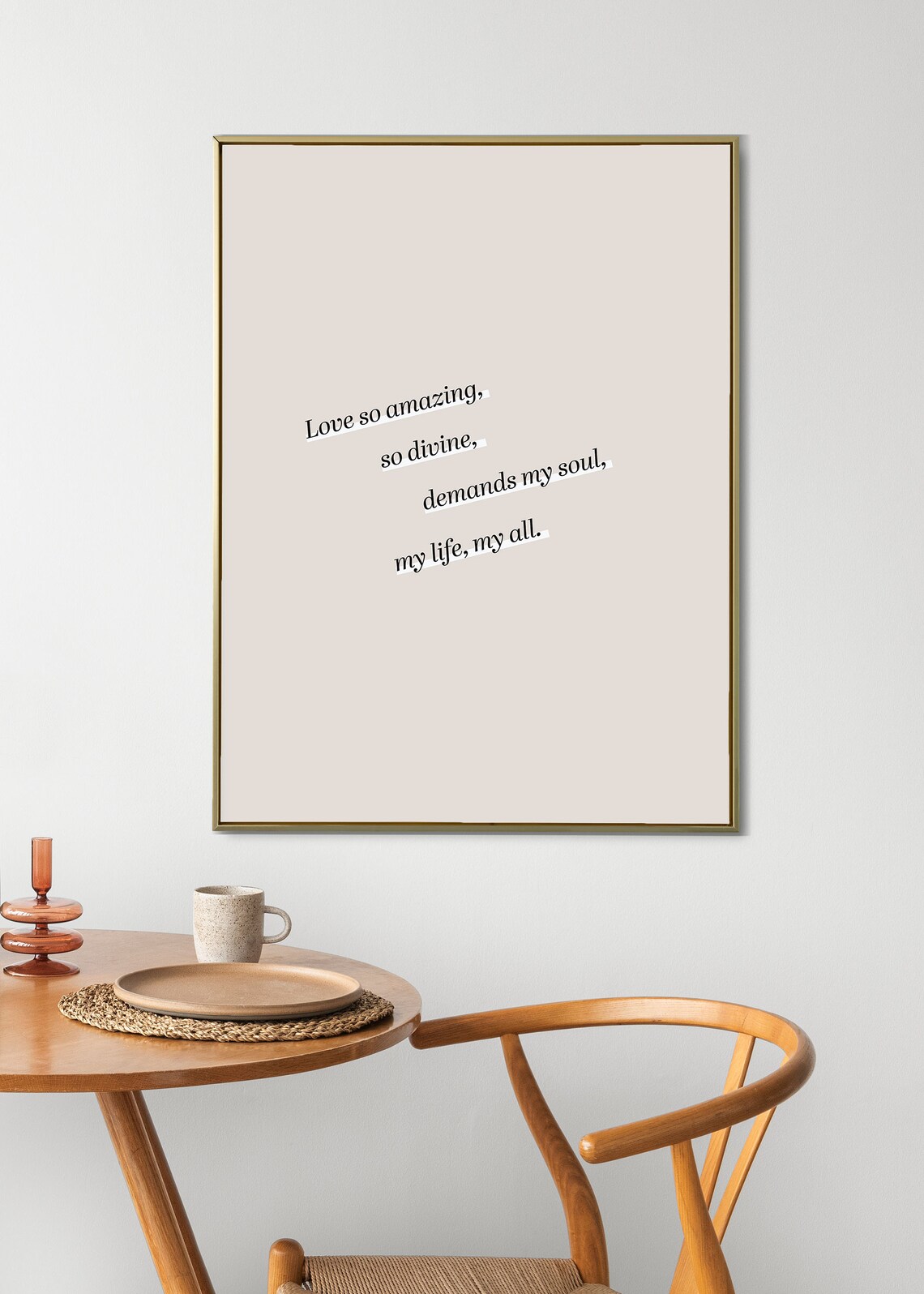 When I Survey The Wondrous Cross Hymn Lyric Minimalist Christian Wall Art - Image 3