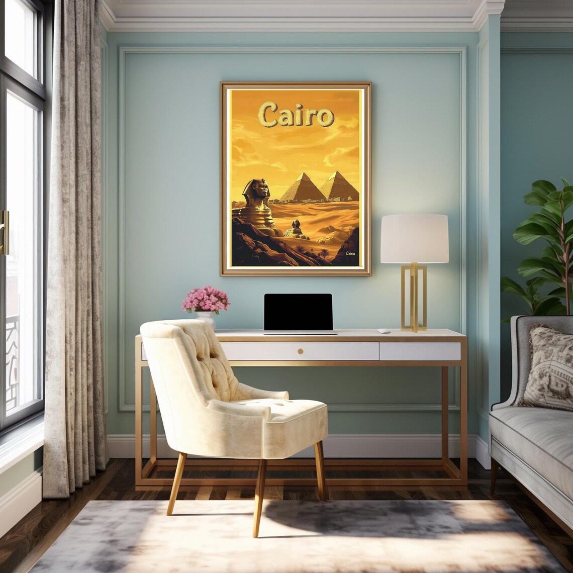 Cairo Vintage Travel Poster, Sphinx And Pyramids - Image 2