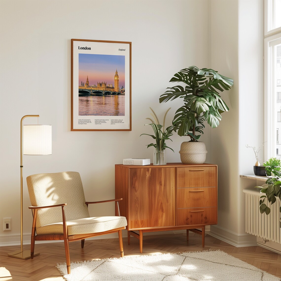 London England Big Ben And Parliament Sunset River View Poster - Image 3