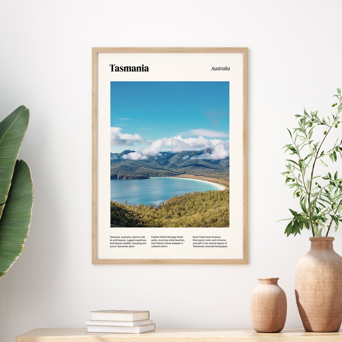 Tasmania White Sand Crescent Bay Scenic Coastal Australia Poster - Image 4