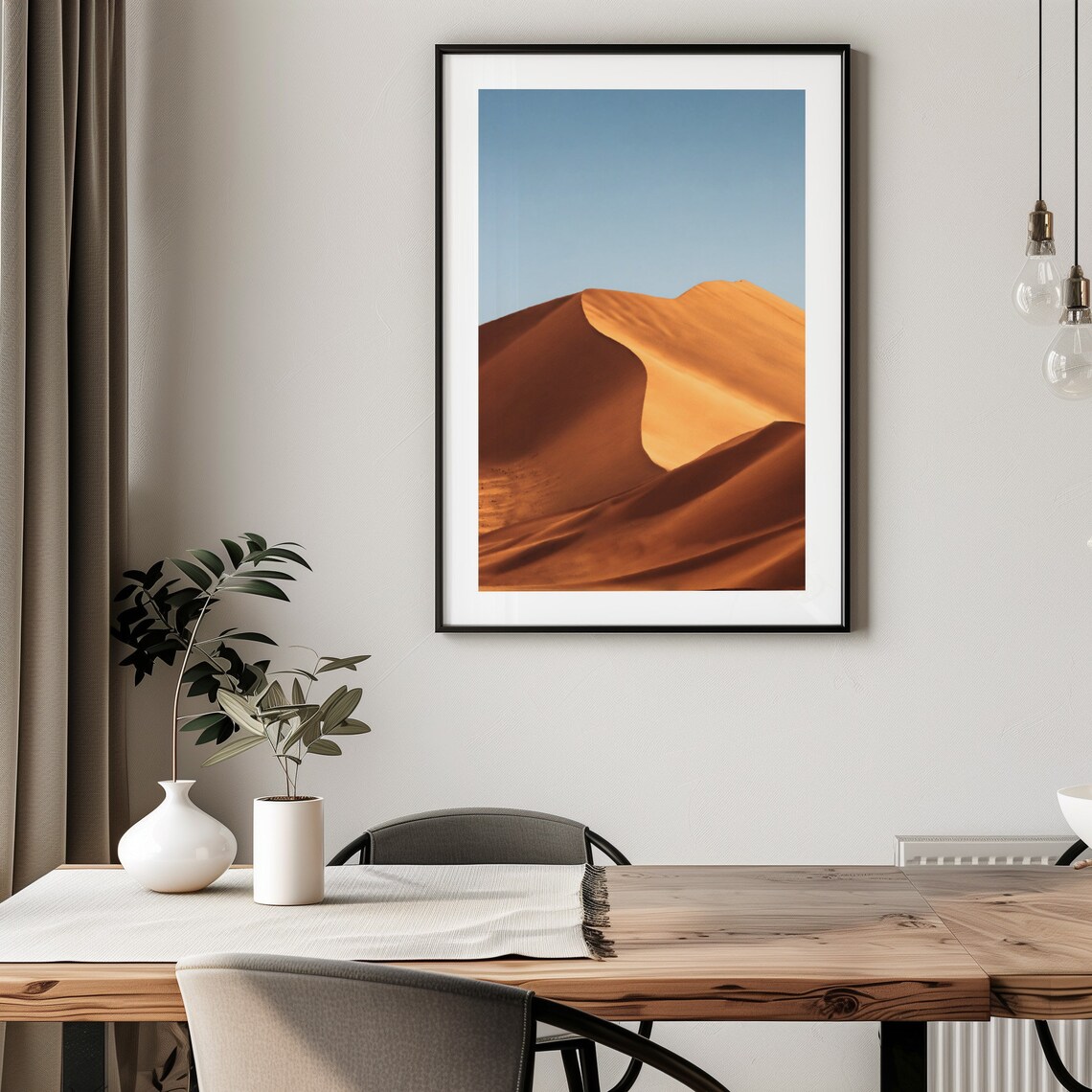 Red Desert Sand Dunes Minimalist Landscape Photography Wall Art - Image 2