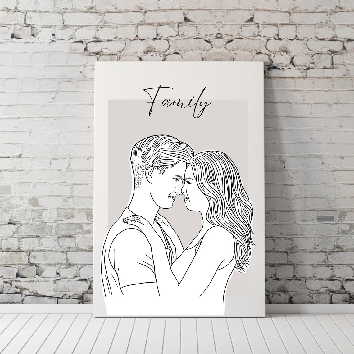 Custom Line Art Portrait, Personalized Family Gift - Image 4