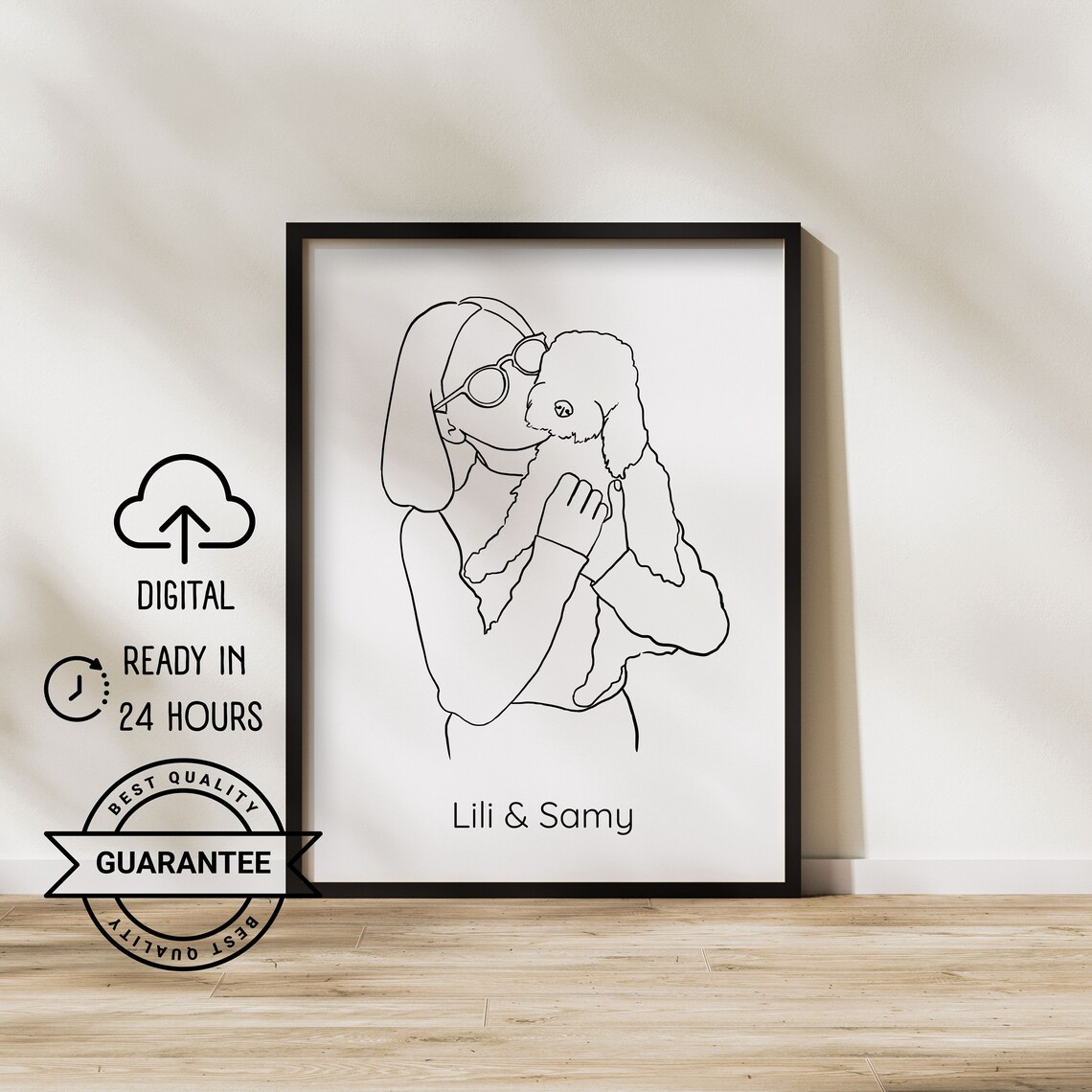 Personalized Custom Line Portrait Illustration