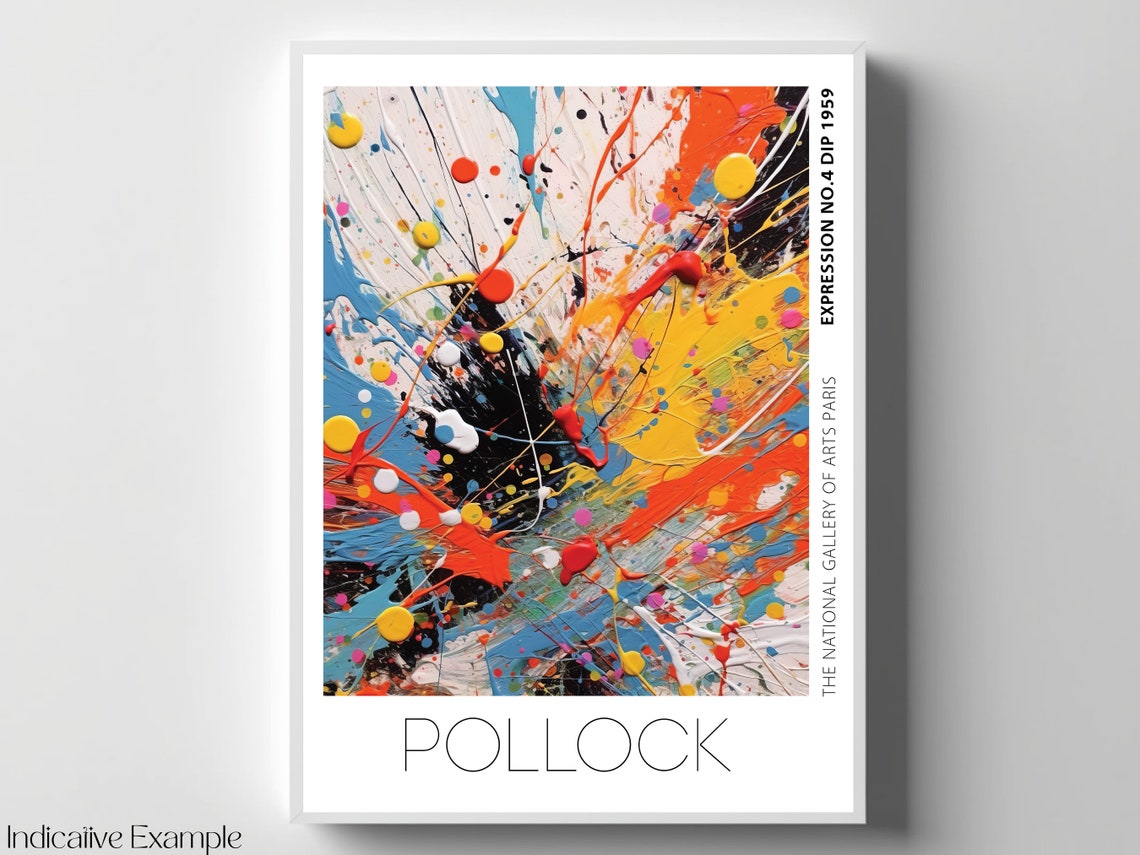 Pollock Expression No 4 Dip 1959 Explosive Color Splash Art Poster - Image 4