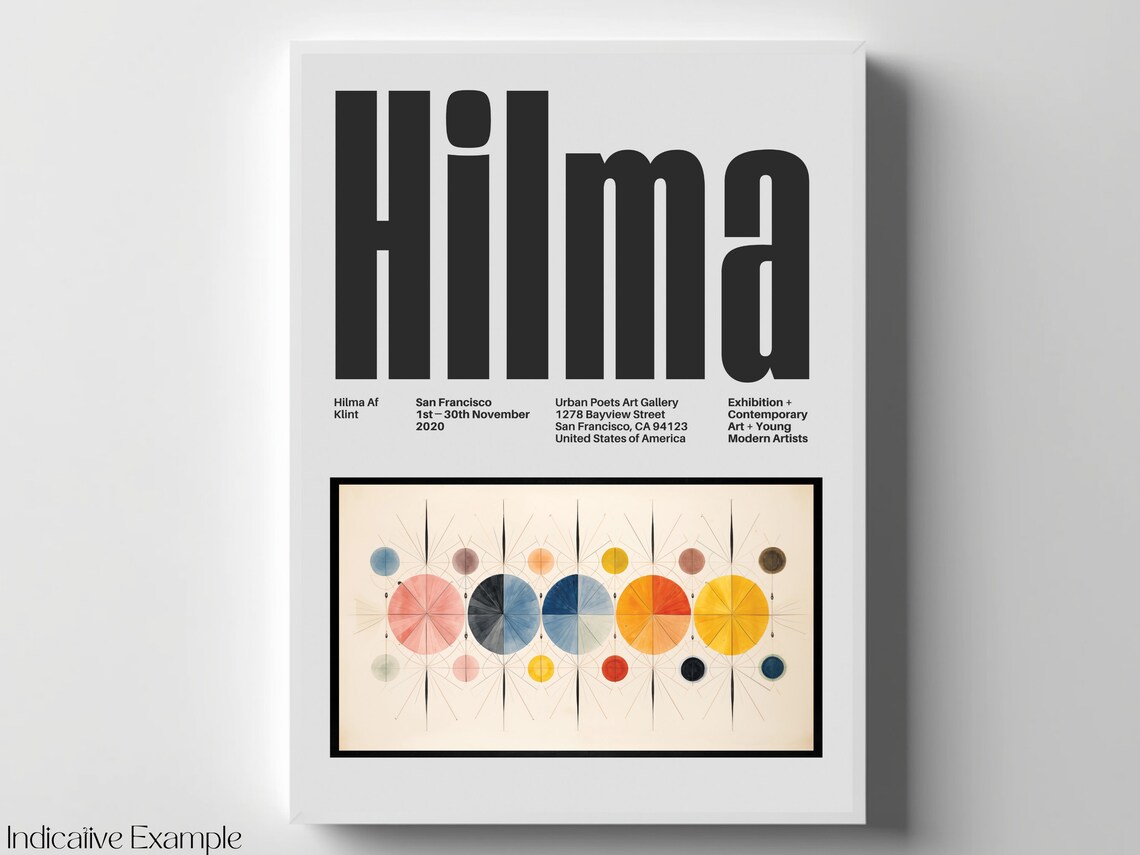 Hilma af Klint Inspired Geometric Colorful Exhibition Poster - Image 4
