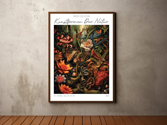 Ernst Haeckel Inspired Print Ernst Haeckel Poster Wall Art Floral Illustrations Botanical Prints Tropical Jungle Poster Print
