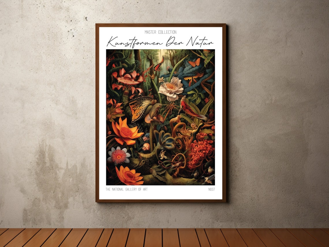 Kunstformen Der Natur Haeckel Inspired Exotic Flowers Poster