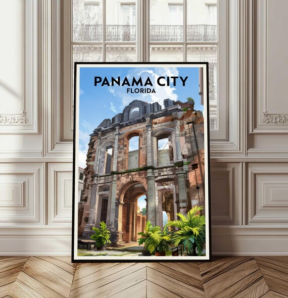Panama City Poster United States Florida Travel Print Wall Art