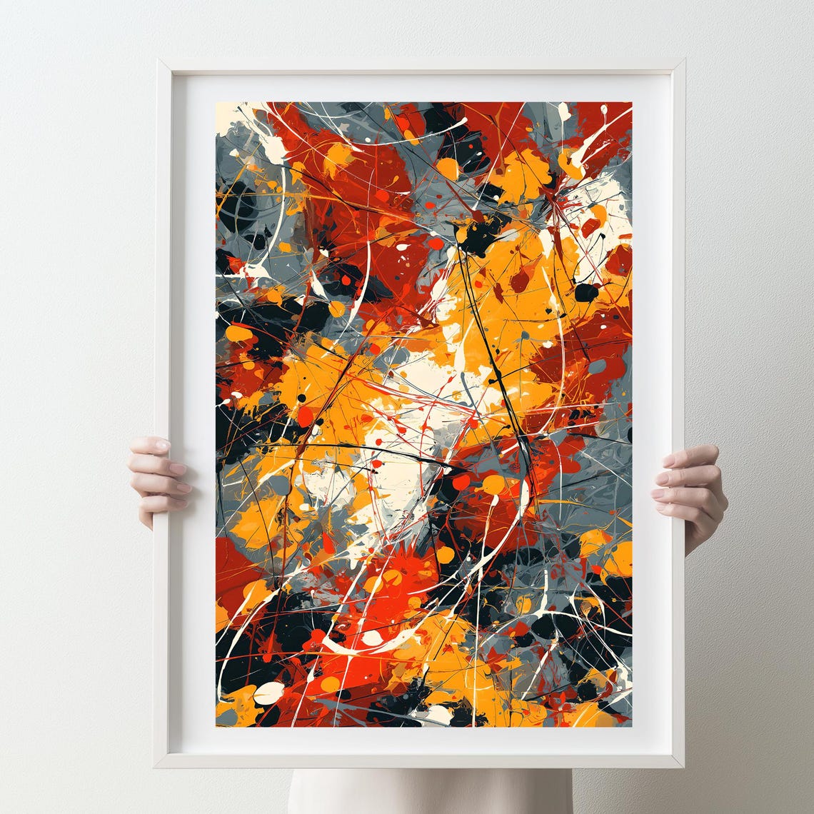 Abstract Brush Stroke Painting Colorful Modern Wall Decor Poster