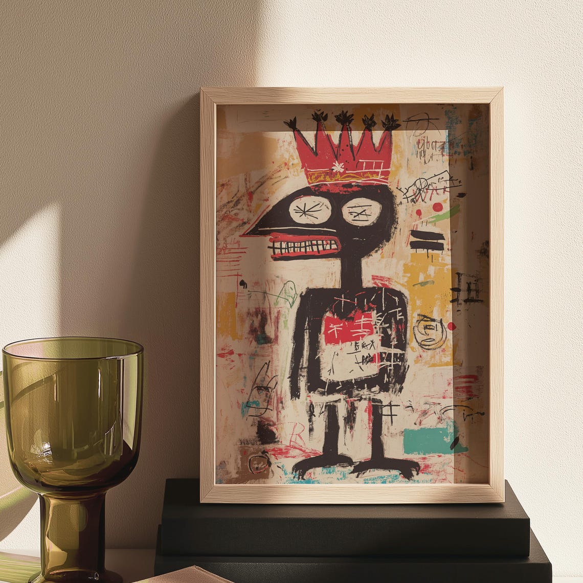 Crowned Figure Neo Expressionist Street Art Raw Urban Graffiti Poster - Image 5