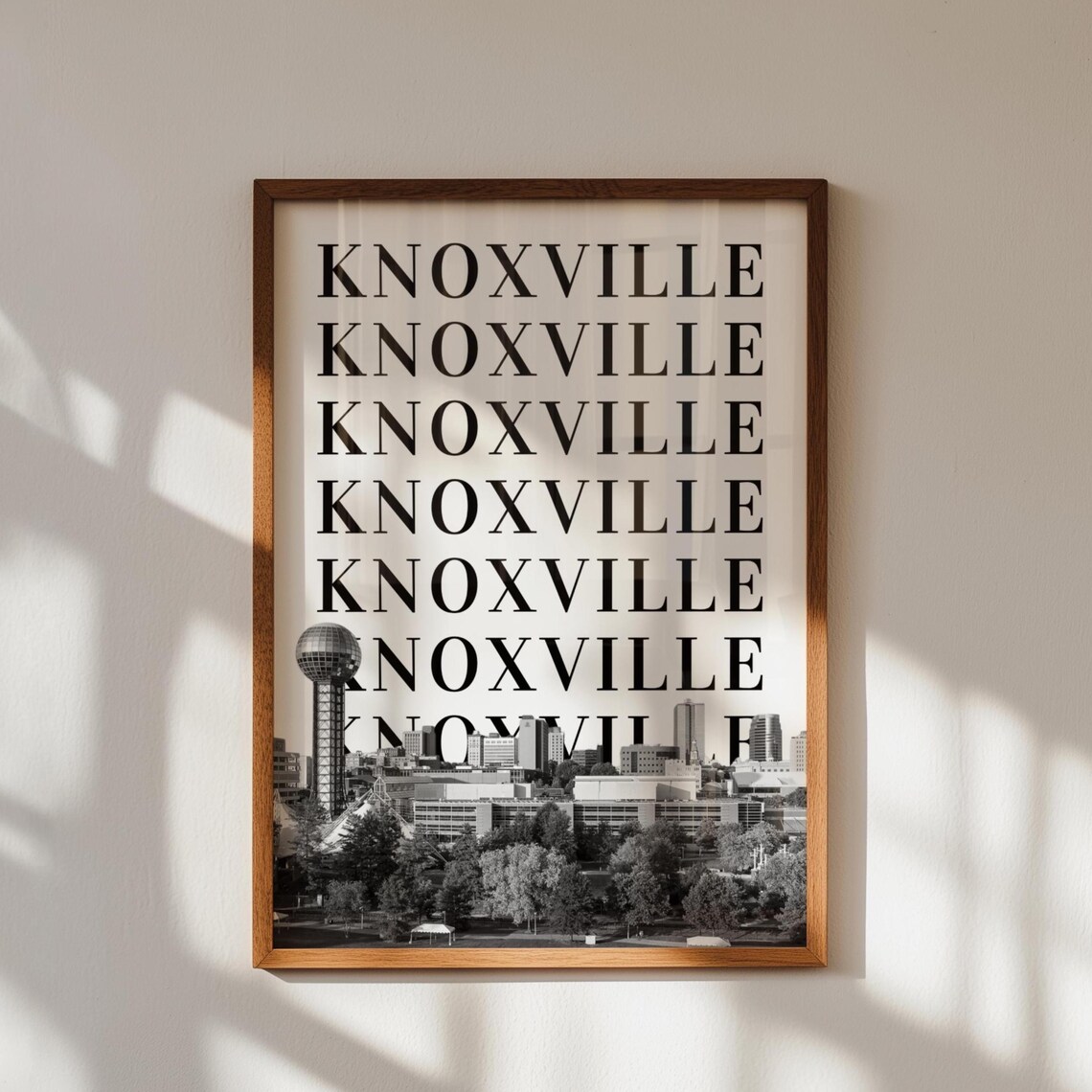 Knoxville Skyline Minimalist Tennessee Travel Poster