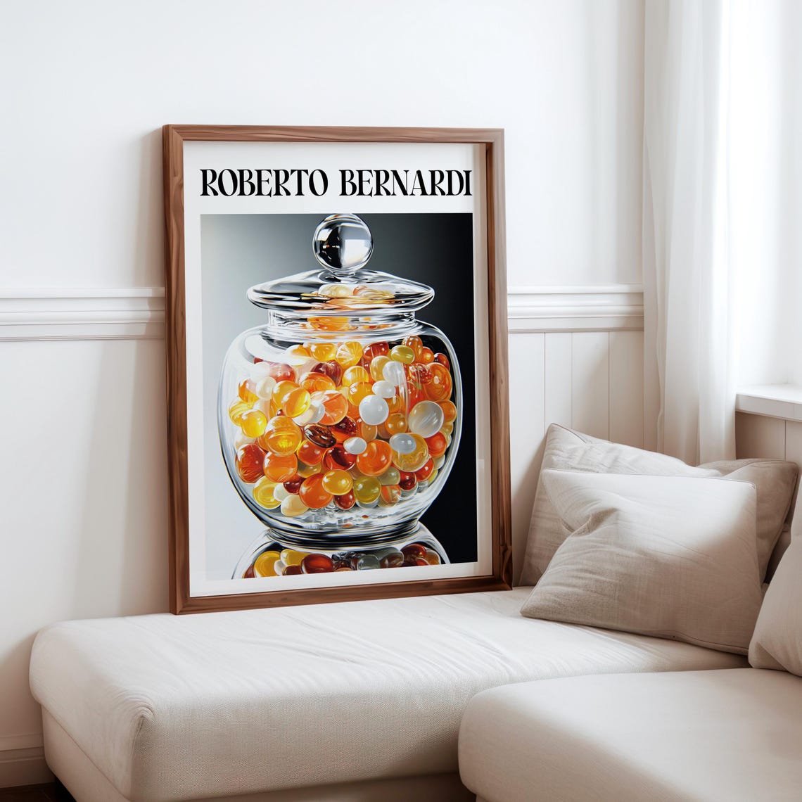 Roberto Bernardi Orange Jelly Candy Apothecary Jar Dark Art Poster