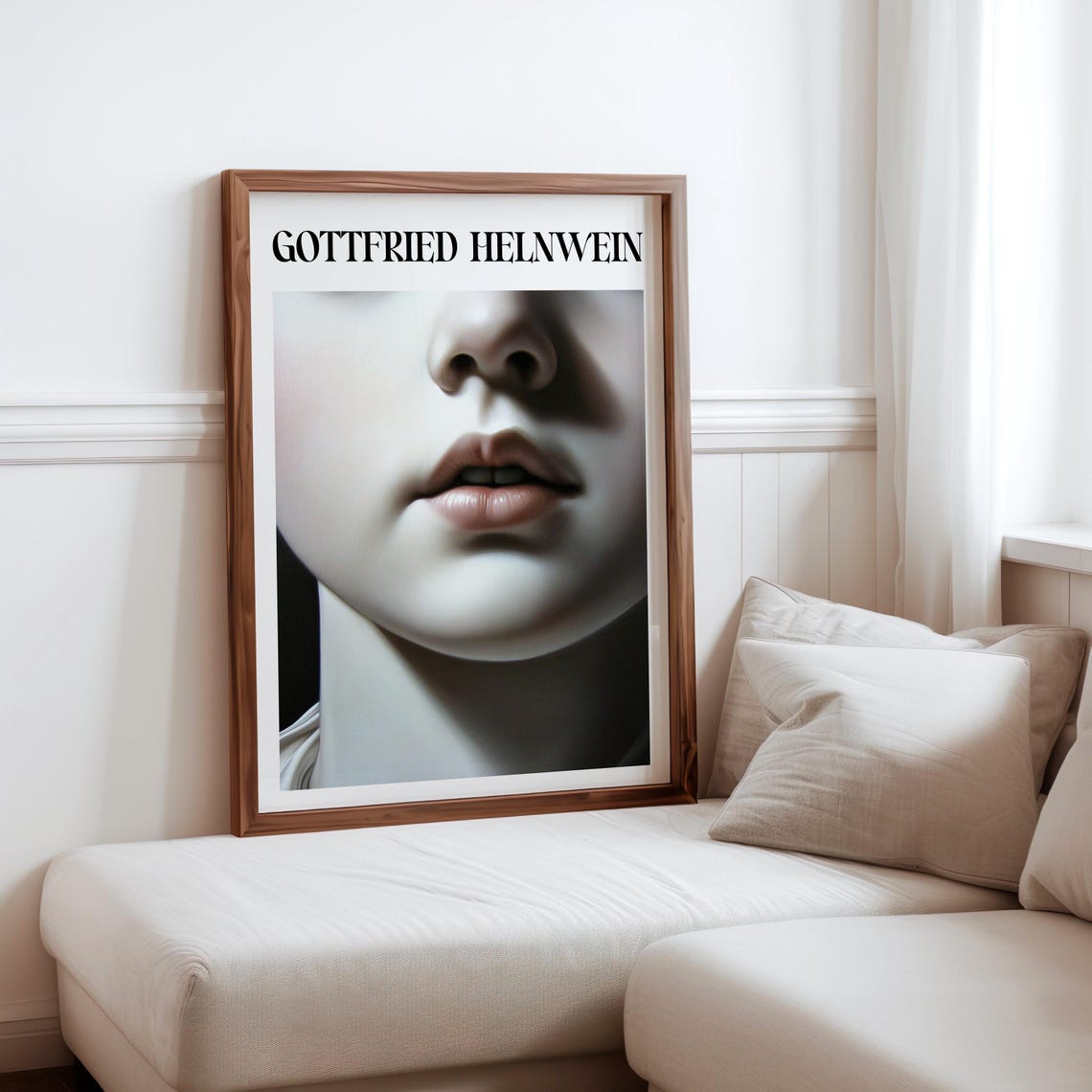 Gottfried Helnwein Inspired Face Close-Up Dramatic Shadow Art Print
