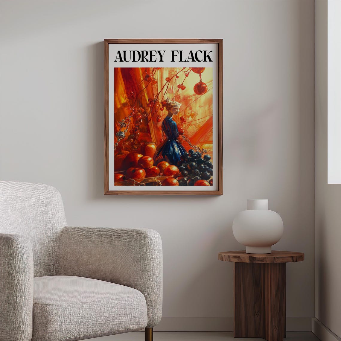 Audrey Flack Surreal Woman Fruit Dreamscape Still Life Art Print - Image 2