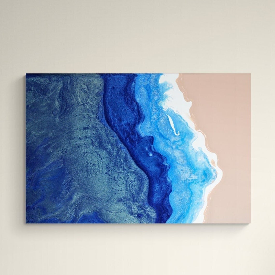 Ocean Abstract Canvas Wall Art Beach Print Modern Fine Painting Home Decor