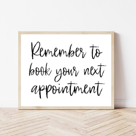 Hair Salon Wall Art, Book Your Next Appointment Poster