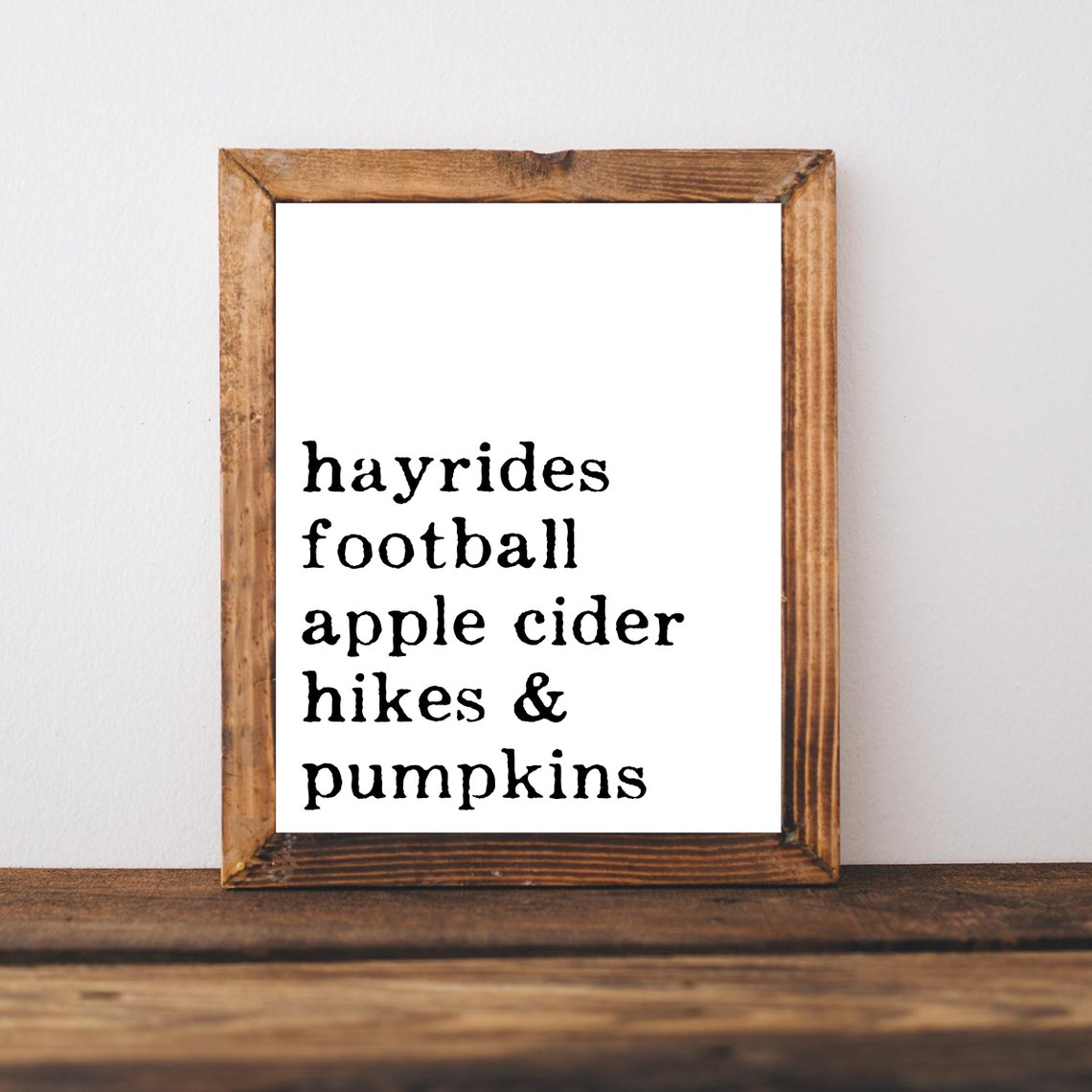 Hayrides Football Apple Cider Fall Autumn Season Decor Poster