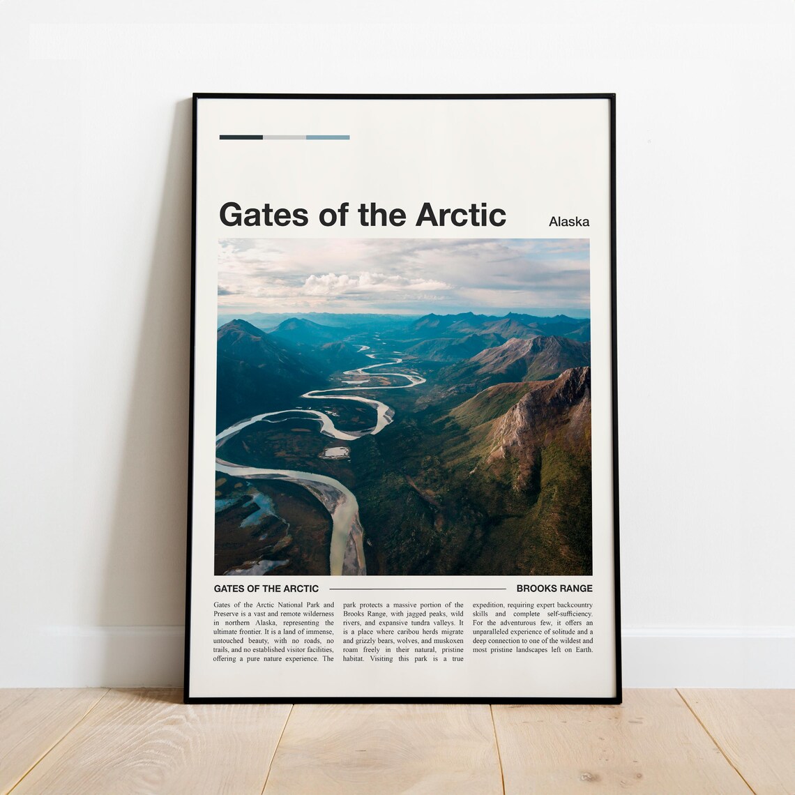 Gates of the Arctic Alaska Brooks Range Wilderness Travel Poster