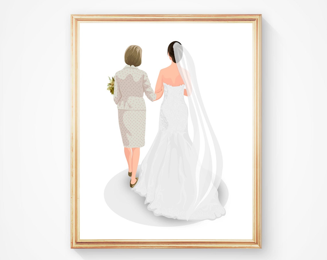 Custom Mother Of The Bride Illustration Gift From Amelia Poster - Image 5