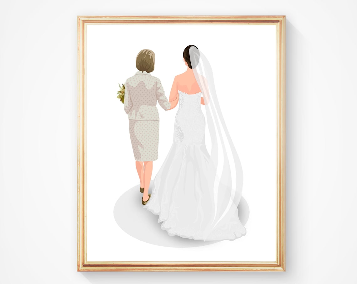 Personalized Bridesmaid Thank You Portrait Custom Wedding Poster - Image 3