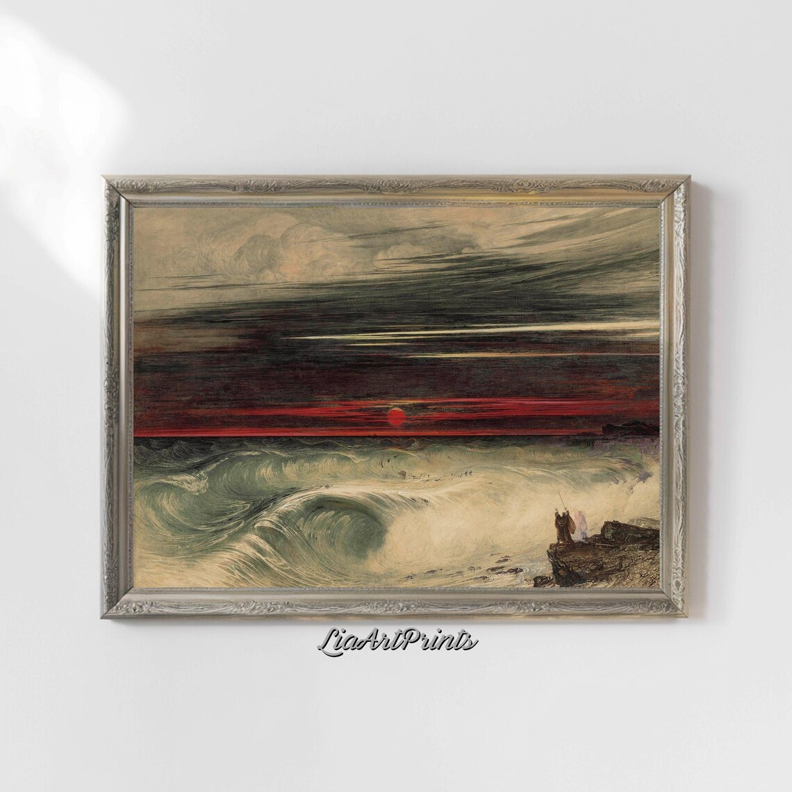 Abstract Ocean Sunset, Dramatic Seascape Art Print - Image 4