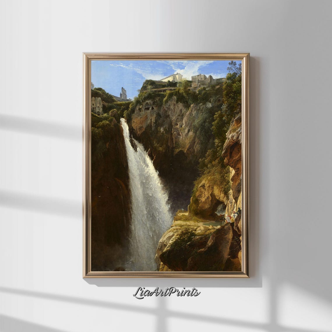 Majestic Waterfall Wall Art Scenic Nature Landscape Print Artwork For Home Decor