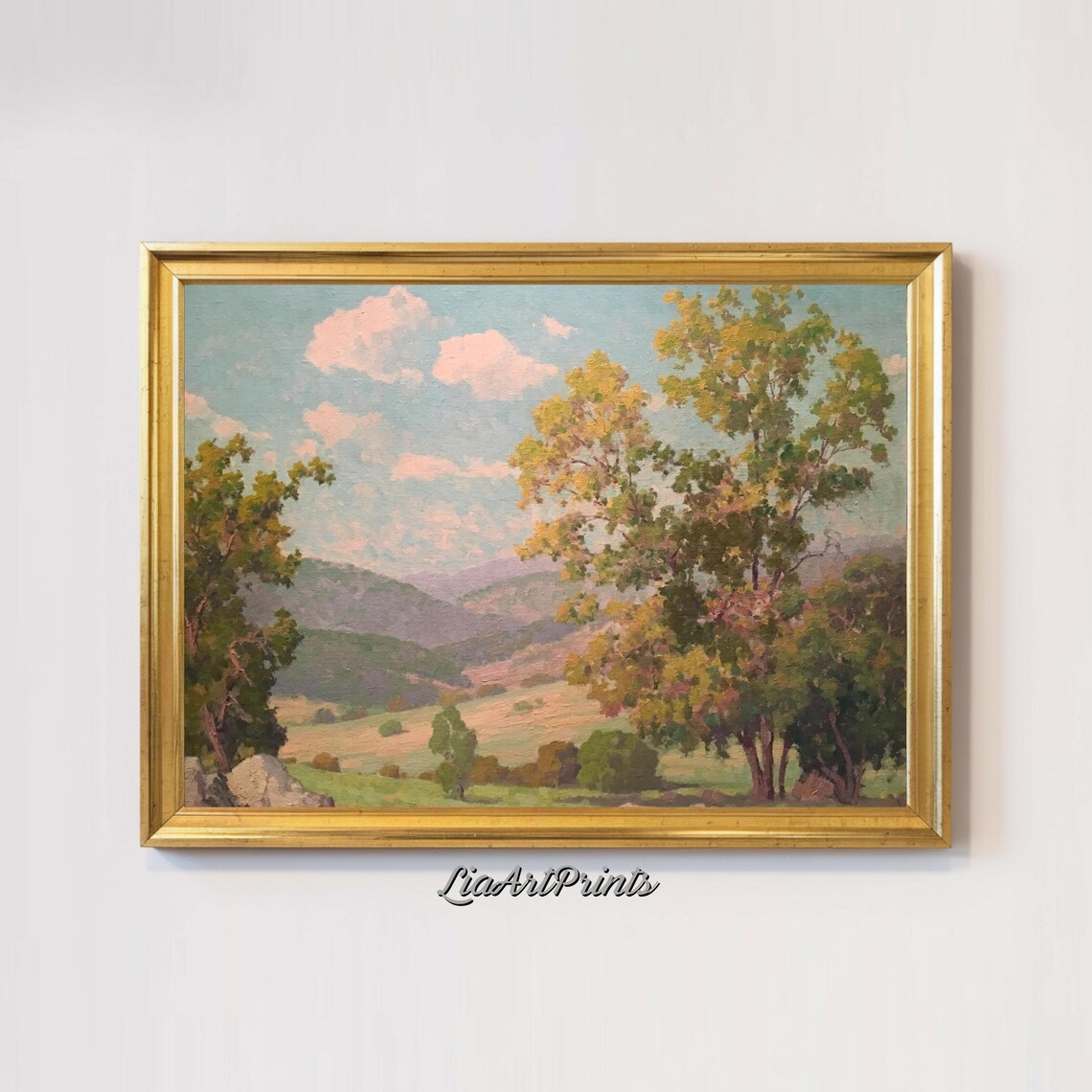 Tranquil Countryside Landscape, Rolling Hills And Trees - Image 3