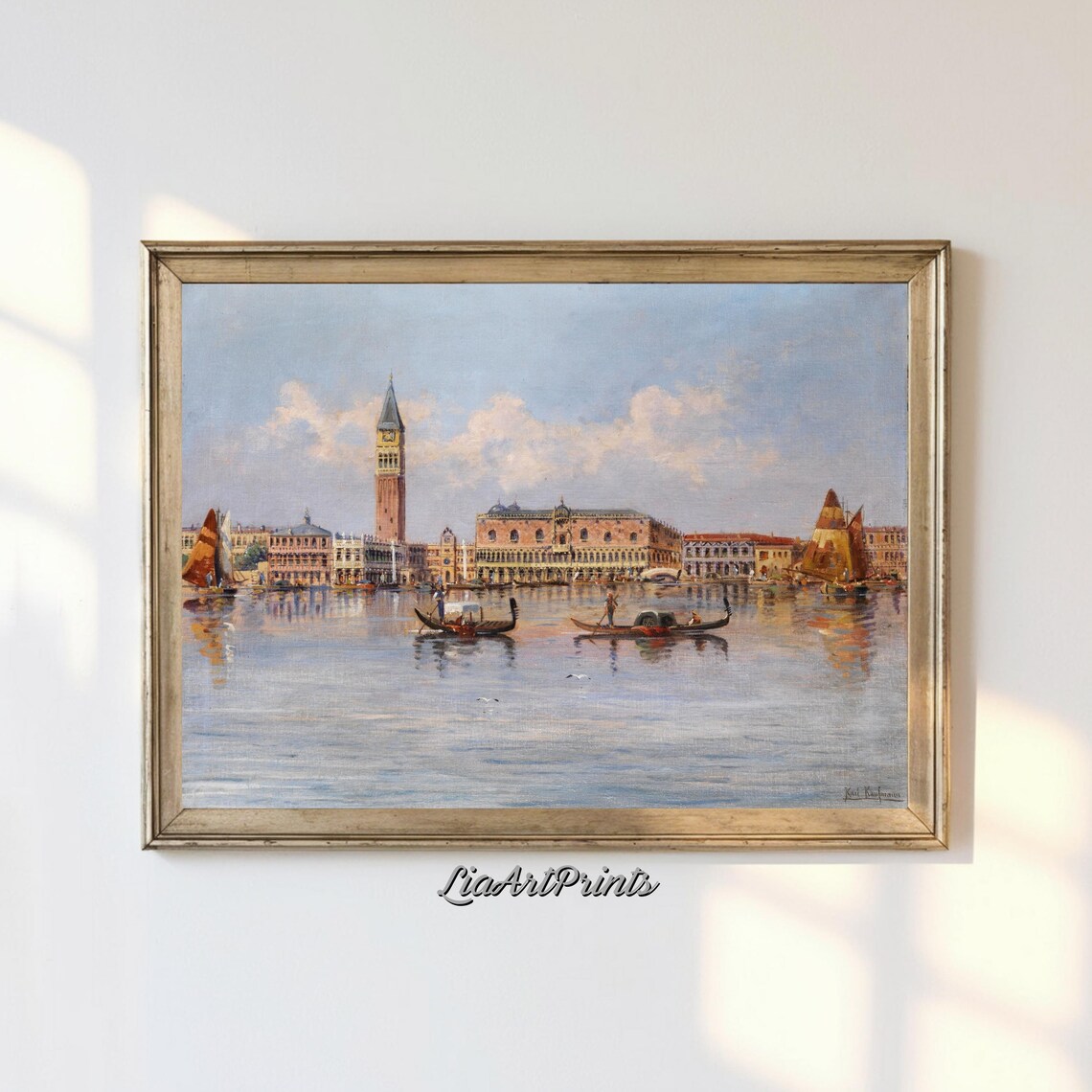 Venice Waterfront, Italian Cityscape Art Print