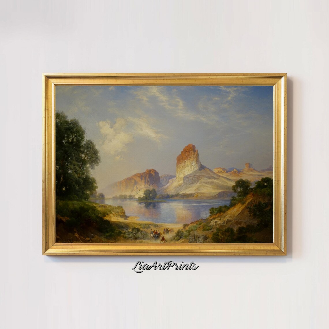 Majestic Desert Landscape Western River And Canyon View Timeless Scenic Art Print - Image 3
