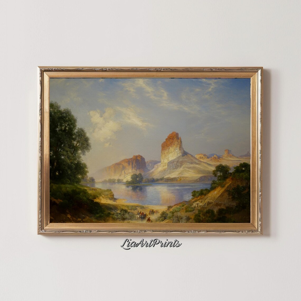 Majestic Desert Landscape Western River And Canyon View Timeless Scenic Art Print - Image 2
