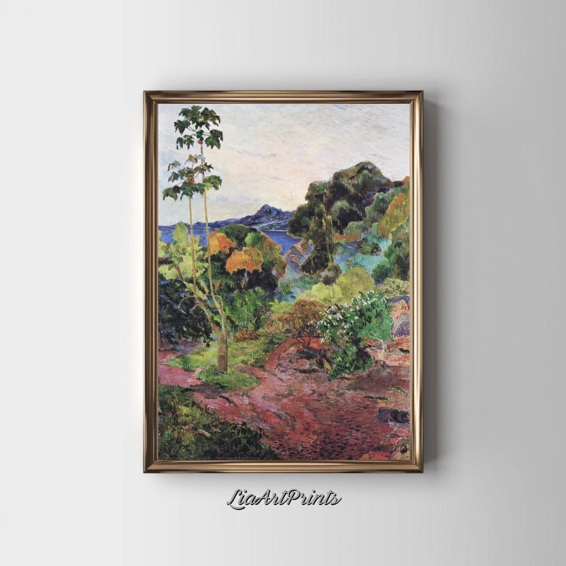 Impressionist Forest Path Lake Vibrant Landscape Classic Art Poster - Image 2